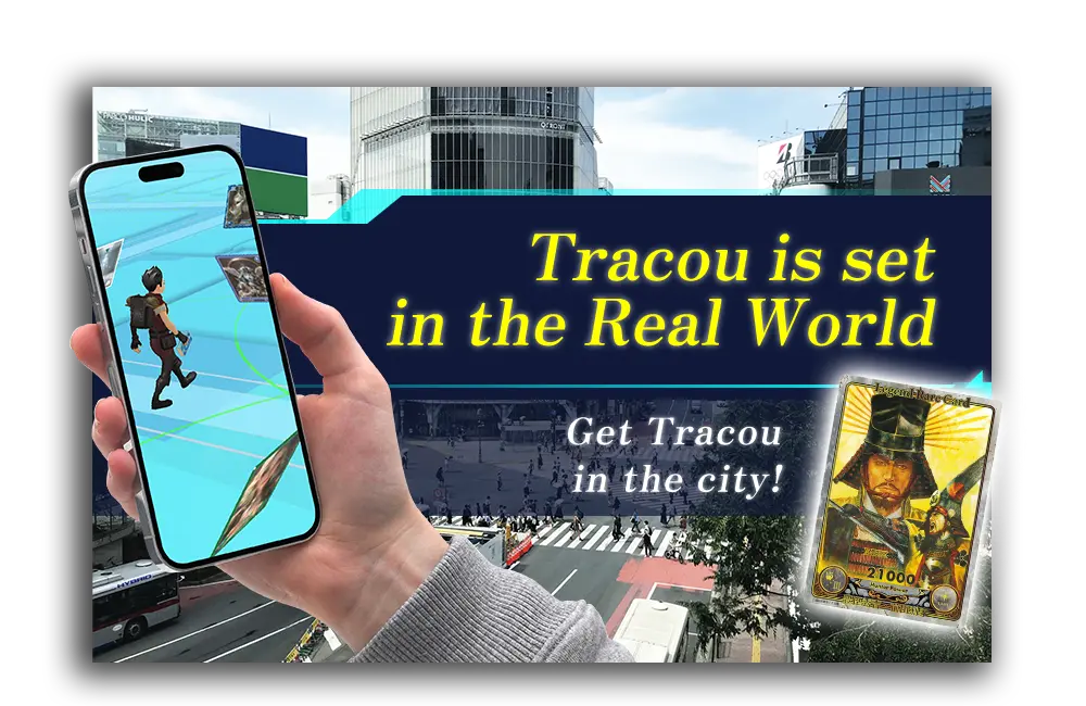 The real world is the stage.Get trading cards in the city!